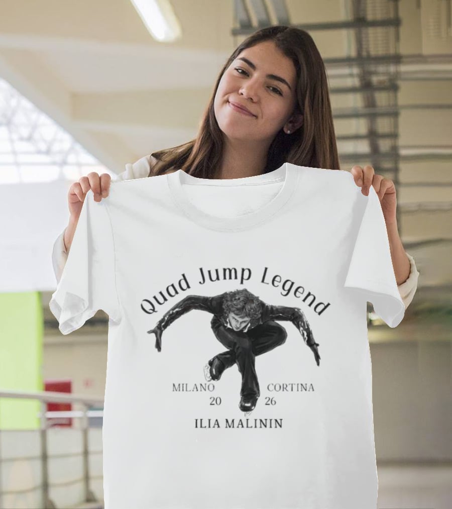 Quad Jump Legend Ilia Malinin Milano Cortina 2026 T-Shirt