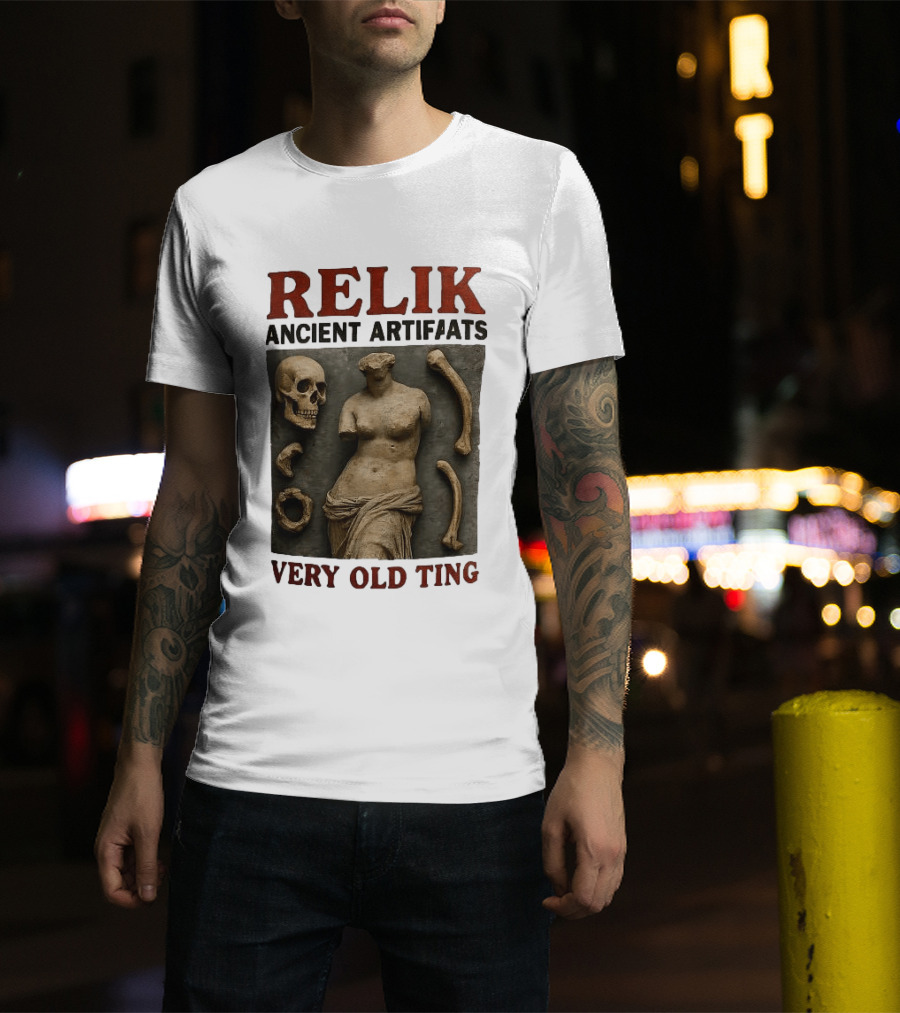 RELIX Ancient Artifacts Very Old Ting Statue And Skull T-Shirt