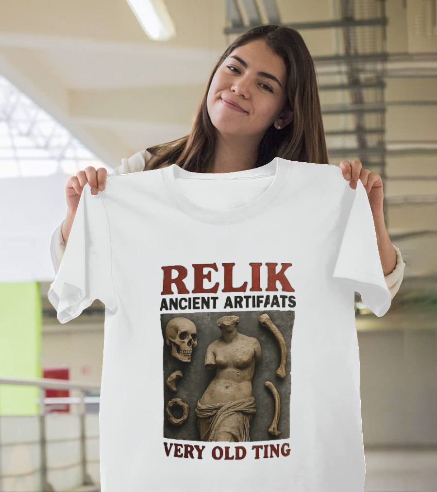 RELIX Ancient Artifacts Very Old Ting Statue And Skull T-Shirt