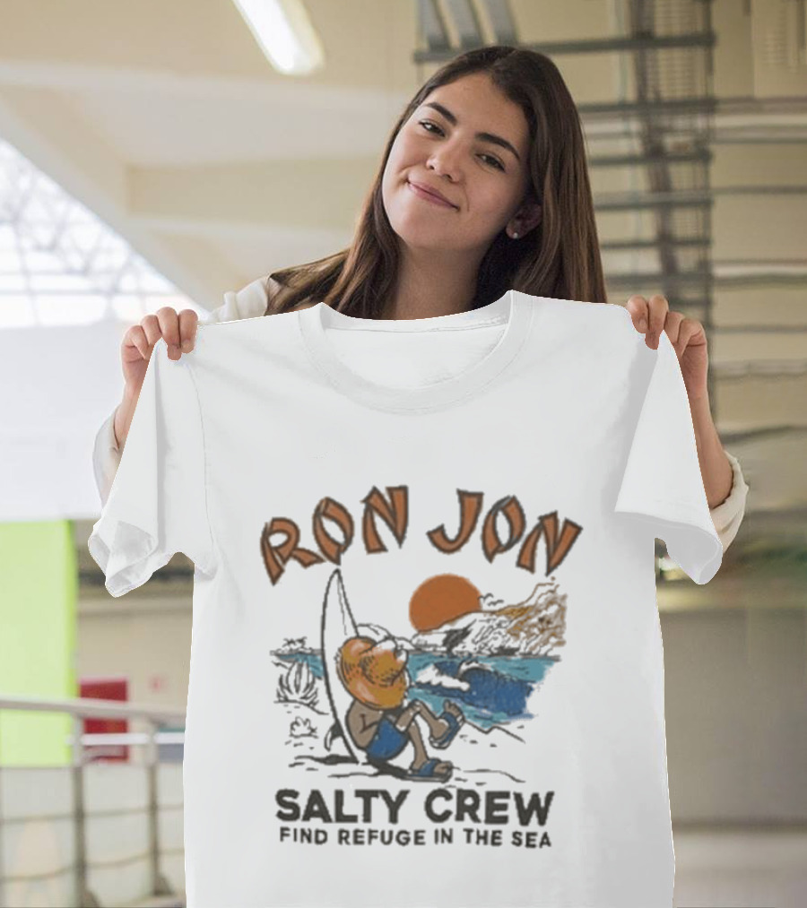 Salty Crew Ron Jon Find Refuge In The Sea Relaxation Scene T-Shirt