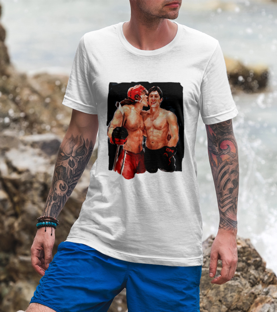 Shane Hollander Ilya Rosanov Gay Hockey Romance Painting T-Shirt
