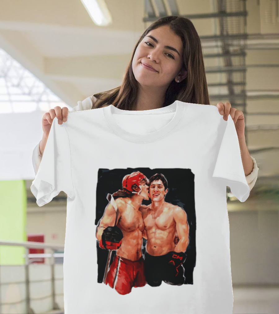 Shane Hollander Ilya Rosanov Gay Hockey Romance Painting T-Shirt