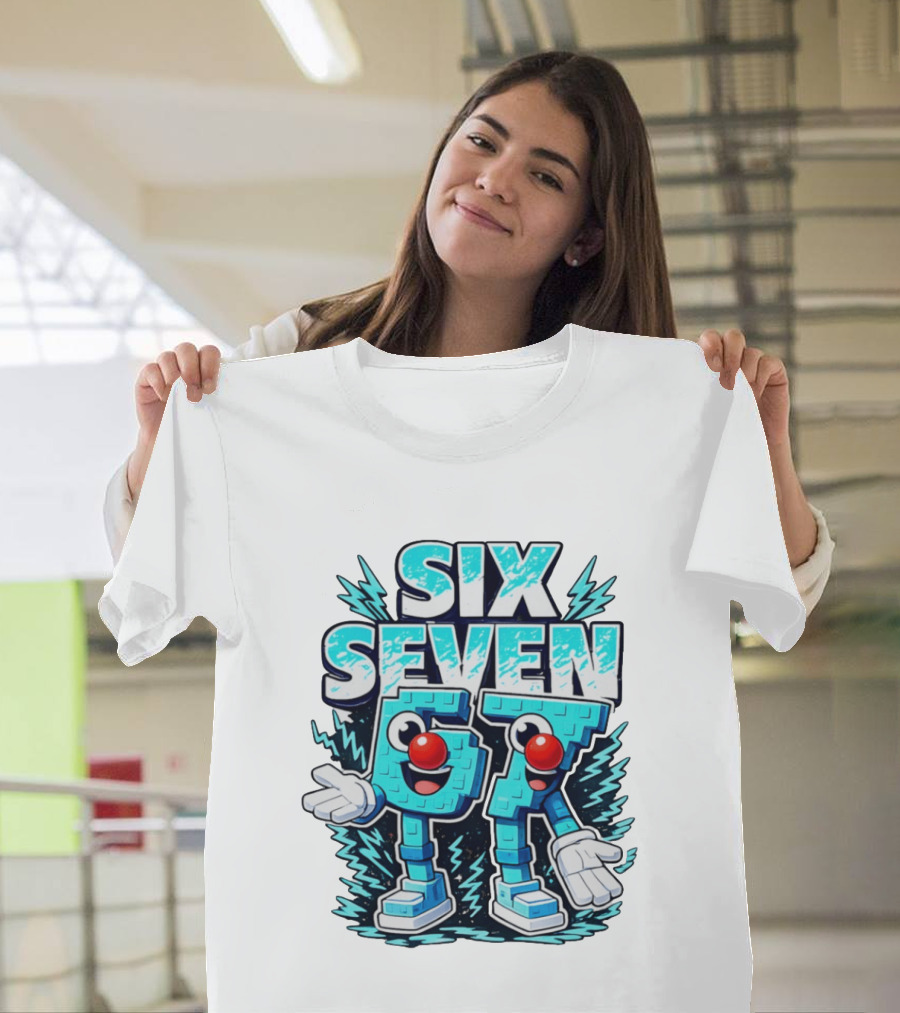 Six Seven 67 Red Nose Characters With Excited Expressions T-Shirt