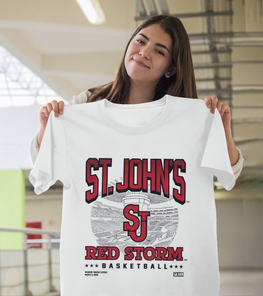 St. John's Red Storm SJ Basketball 2026 Arena T-Shirt