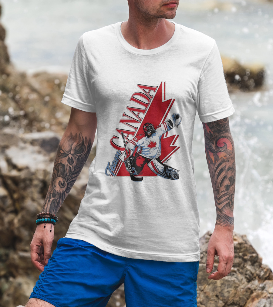 Team Canada Hockey Goalie Maple Leaf T-Shirt