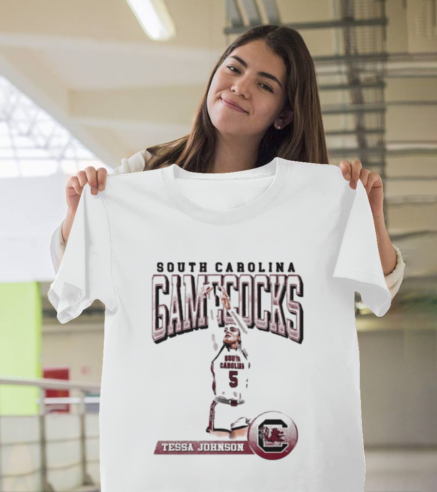 South Carolina Gamecocks Tessa Johnson WNBA Player Basketball Team T-Shirt