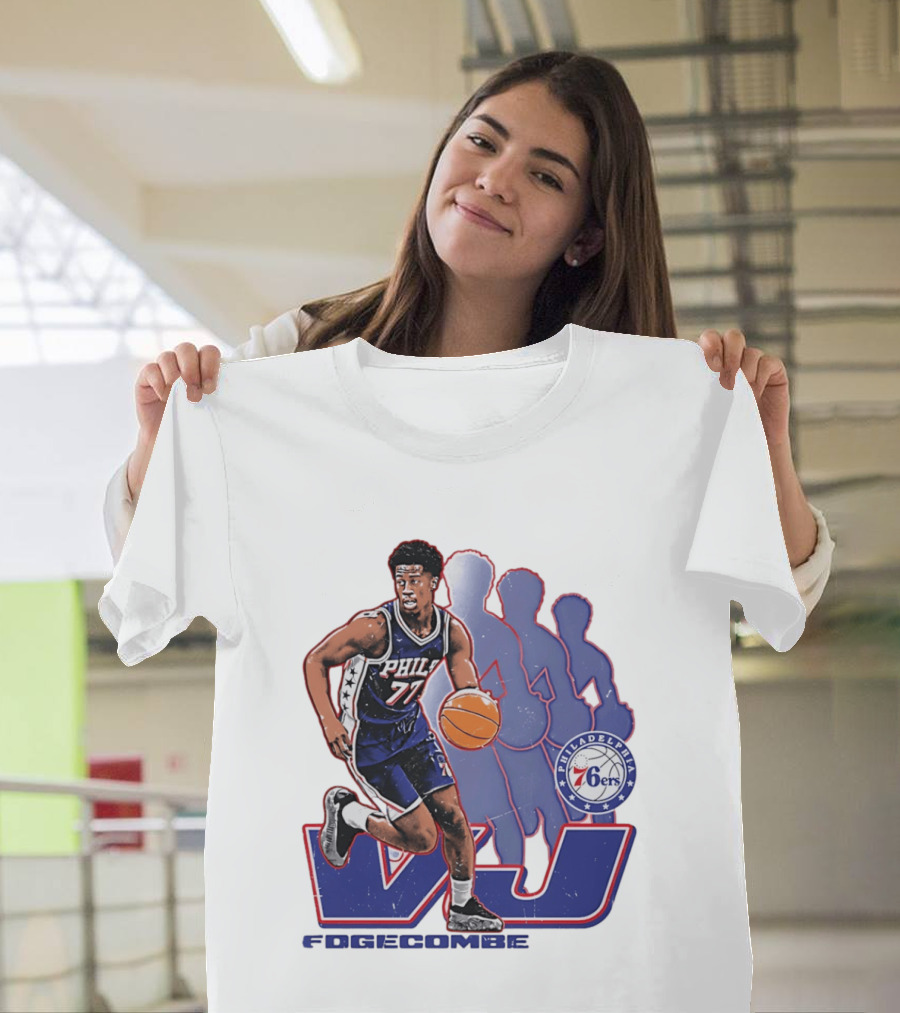 Philadelphia 76ers VJ Edgecombe Basketball Action T-Shirt