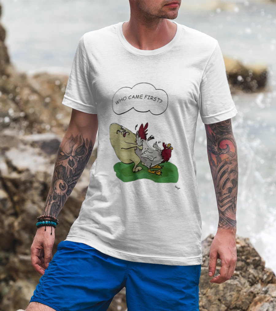 Who Came First Pete Townshend Chicken Humor T-Shirt