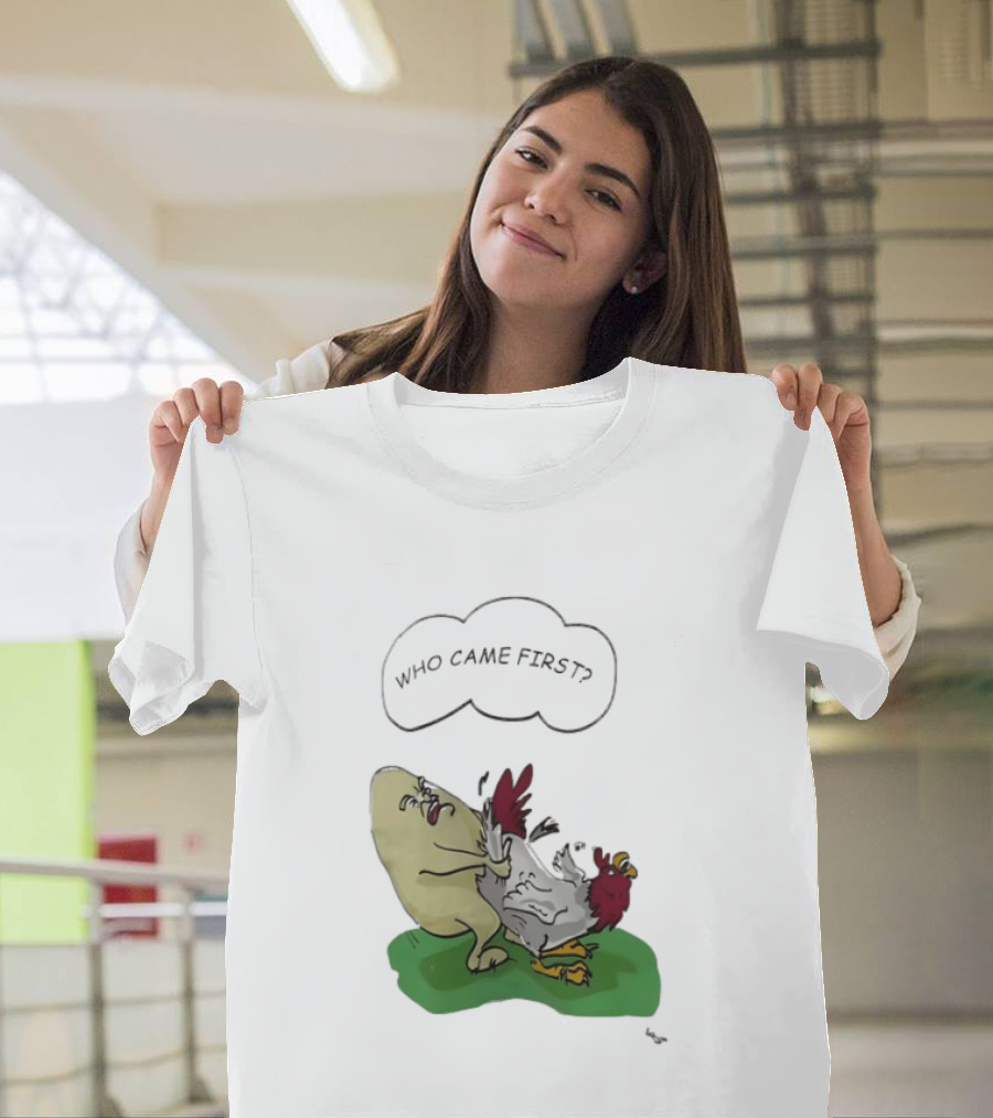 Who Came First Pete Townshend Chicken Humor T-Shirt
