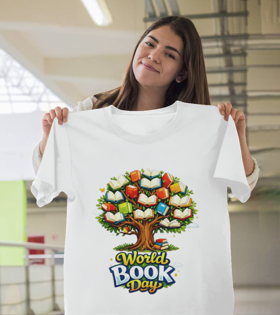 World Book Day Tree Of Knowledge With Books T-Shirt