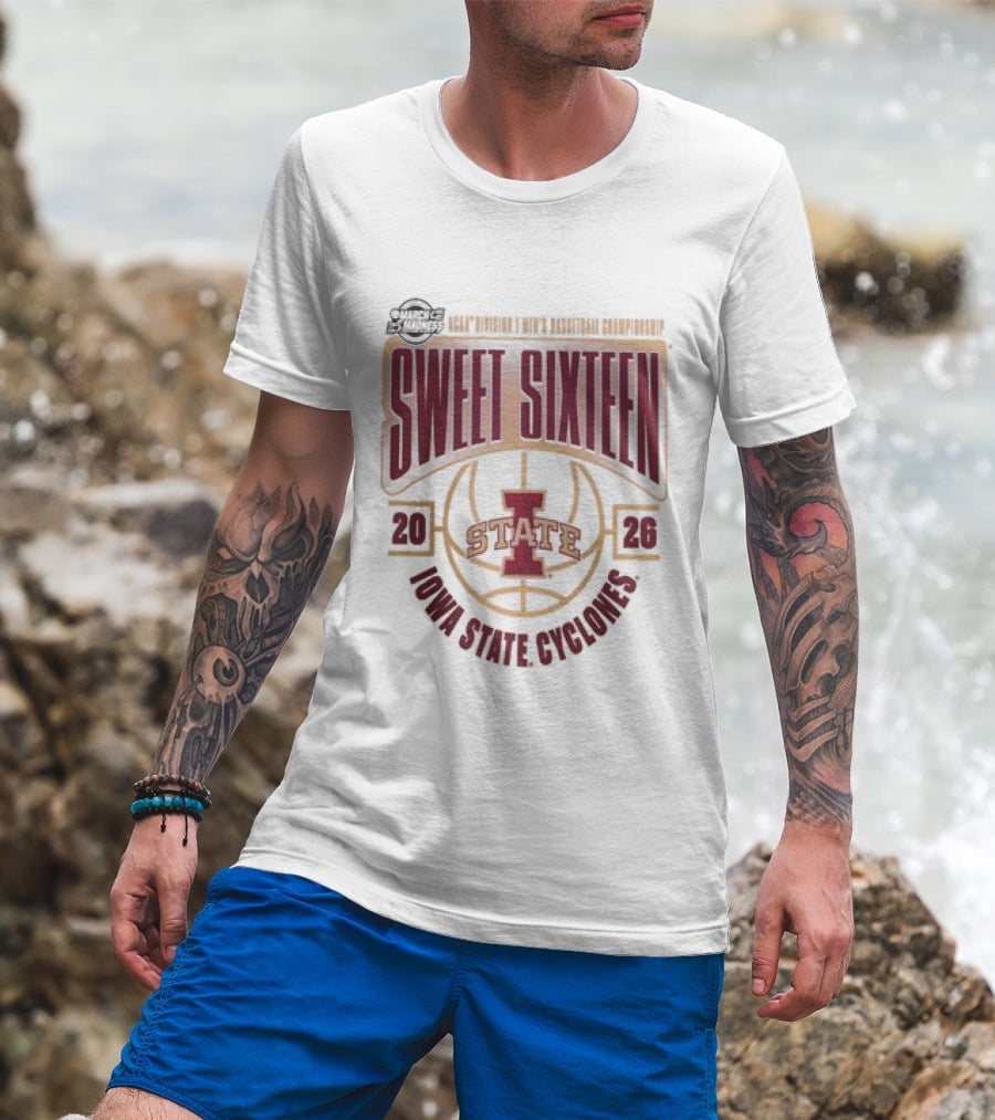 NCAA Men's Basketball 2026 Iowa State Cyclones Sweet Sixteen March Madness T-Shirt