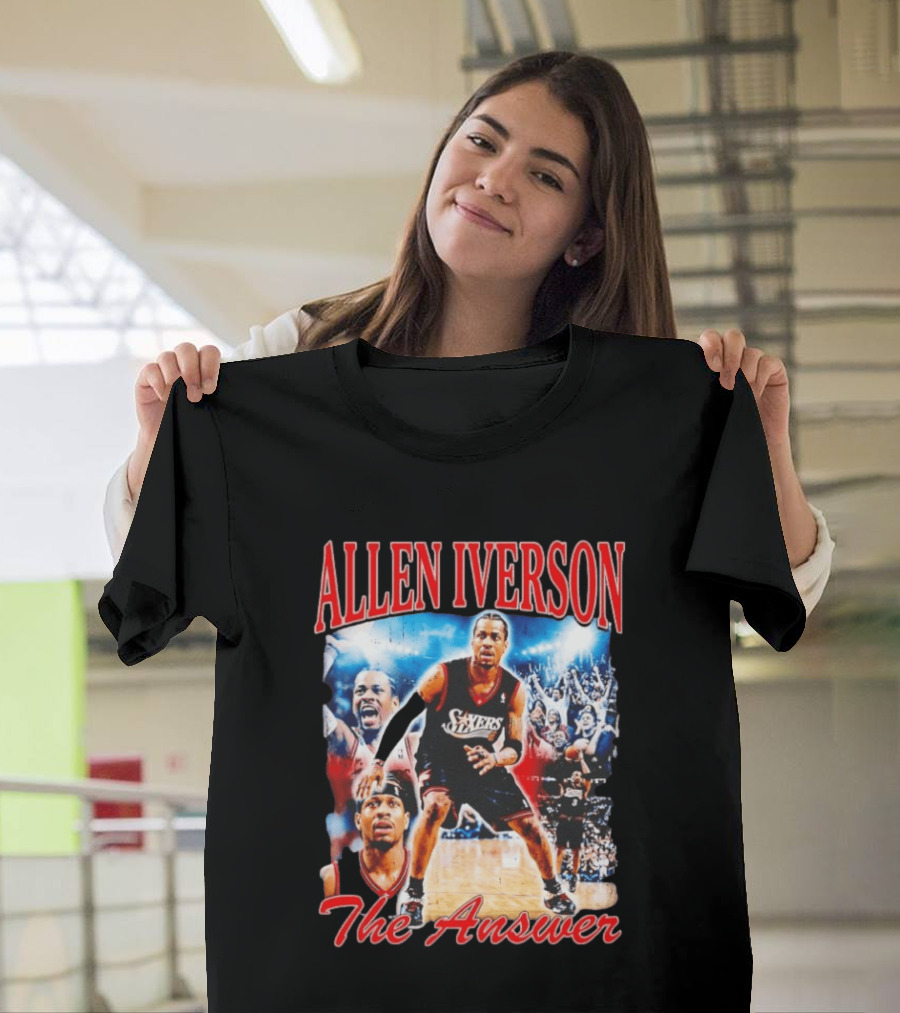 Allen Iverson The Answer Philadelphia 76ers NBA Hardwood Classics T-Shirt