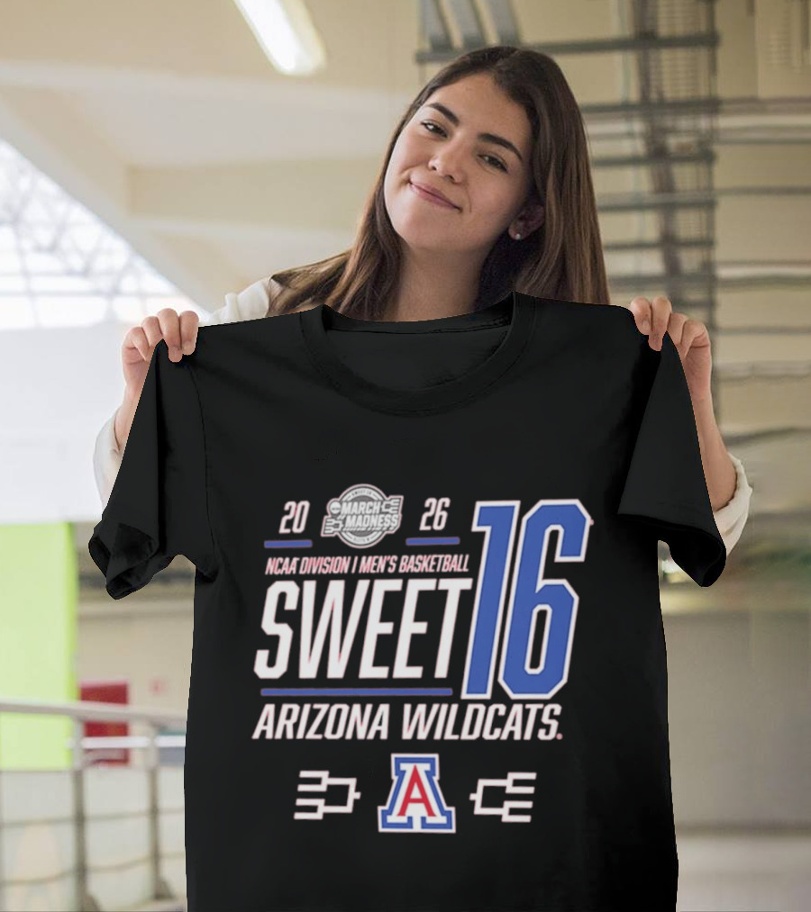 2026 NCAA Men's Basketball March Madness Sweet 16 Arizona Wildcats T-Shirt