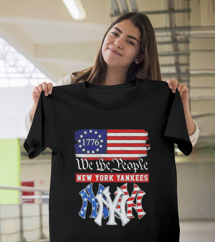 New York Yankees We The People 1776 Flag 250th Anniversary MLB T-Shirt