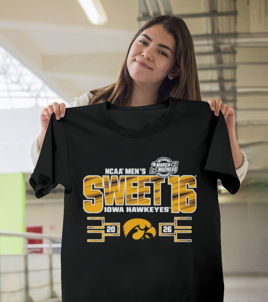NCAA Men's Sweet 16 Iowa Hawkeyes 2026 Basketball Tournament Bound T-Shirt