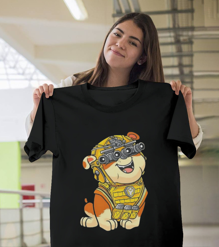 Rubble Construction Paw Patrol Dog Night Vision Goggles T-Shirt