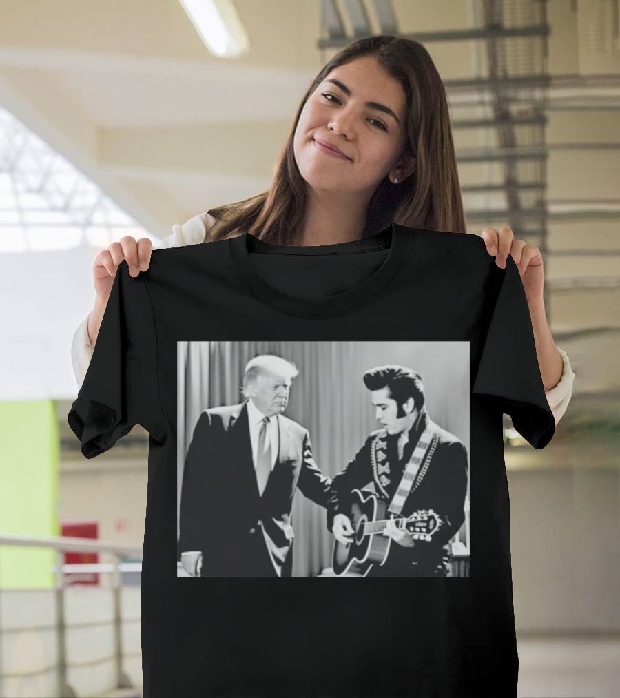 Donald Trump Elvis 2026 Collaboration With Guitar Performance T-Shirt