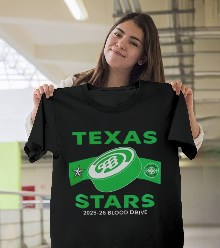 Texas Stars 2025 2026 Blood Drive Hockey Band T-Shirt