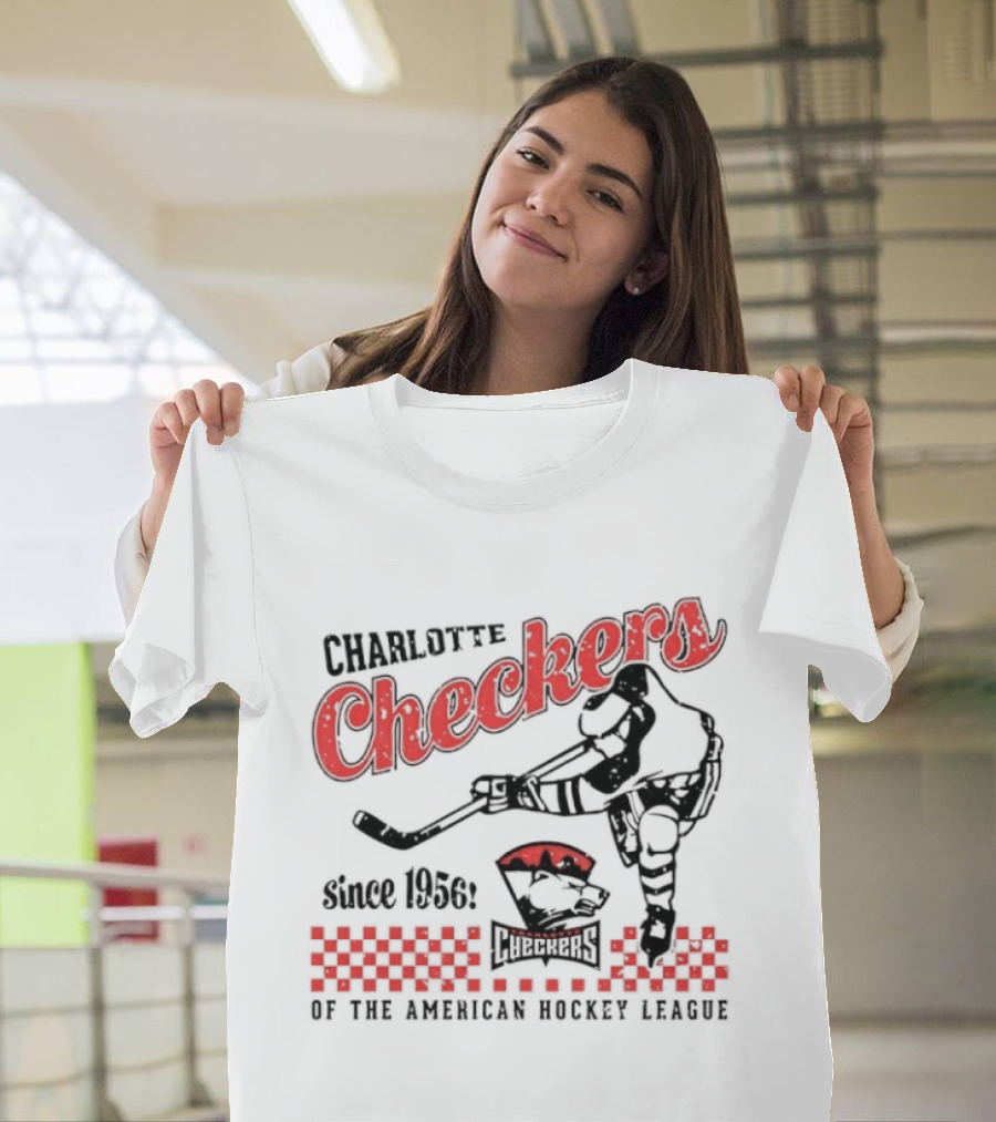 Charlotte Checkers Since 1956 American Hockey League Player And Team T-Shirt