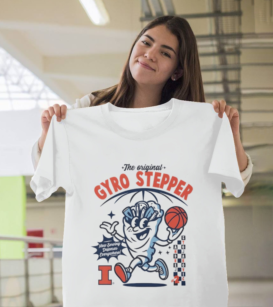 The Original Gyro Stepper Illinois Fighting Illini Basketball T-Shirt