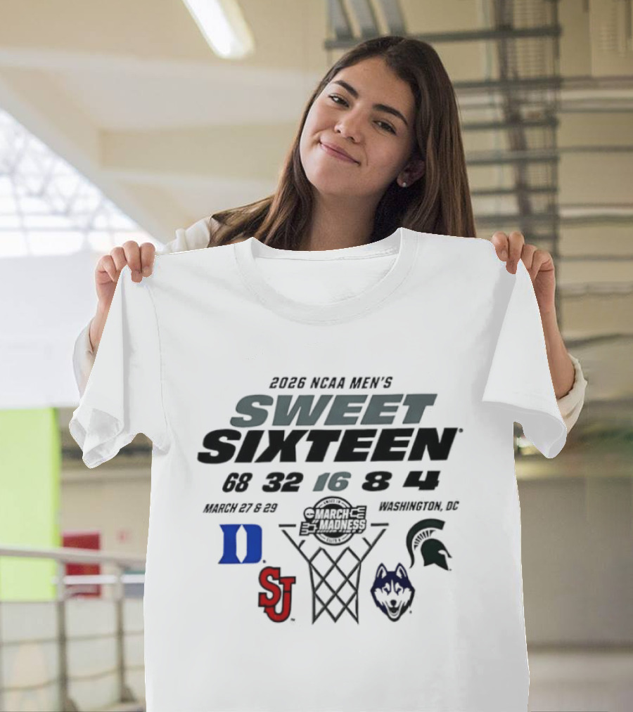 2026 NCAA Men's Basketball Sweet Sixteen March Madness Washington DC Matchup Logos T-Shirt