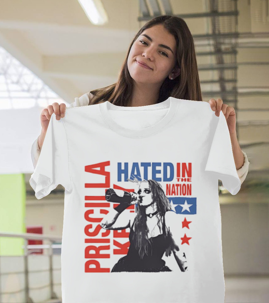 Priscilla Kelly NXT Hated In The Nation Bold Red And Blue T-Shirt