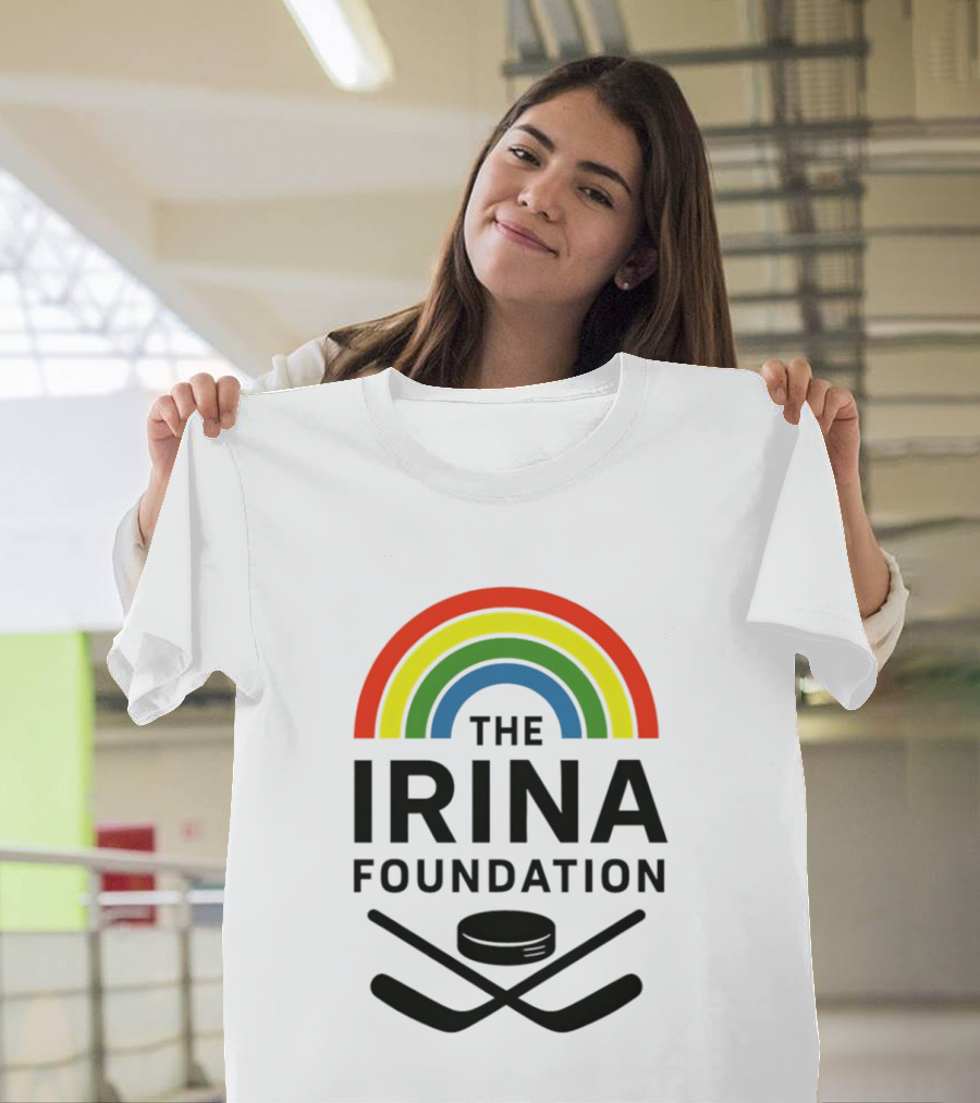 The Irina Foundation Rainbow Hockey Heated Rivalry Shane Ilya T-Shirt