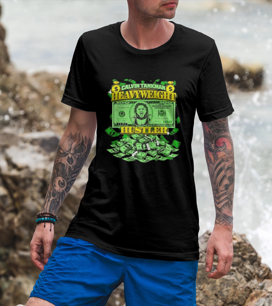 Calvin Tankman Heavyweight Hustler Dollar Bill Graphic Money T-Shirt