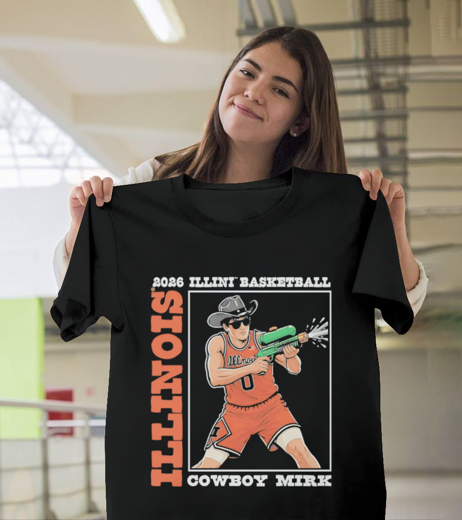 2026 Illinois Basketball Cowboy Mirk T-Shirt