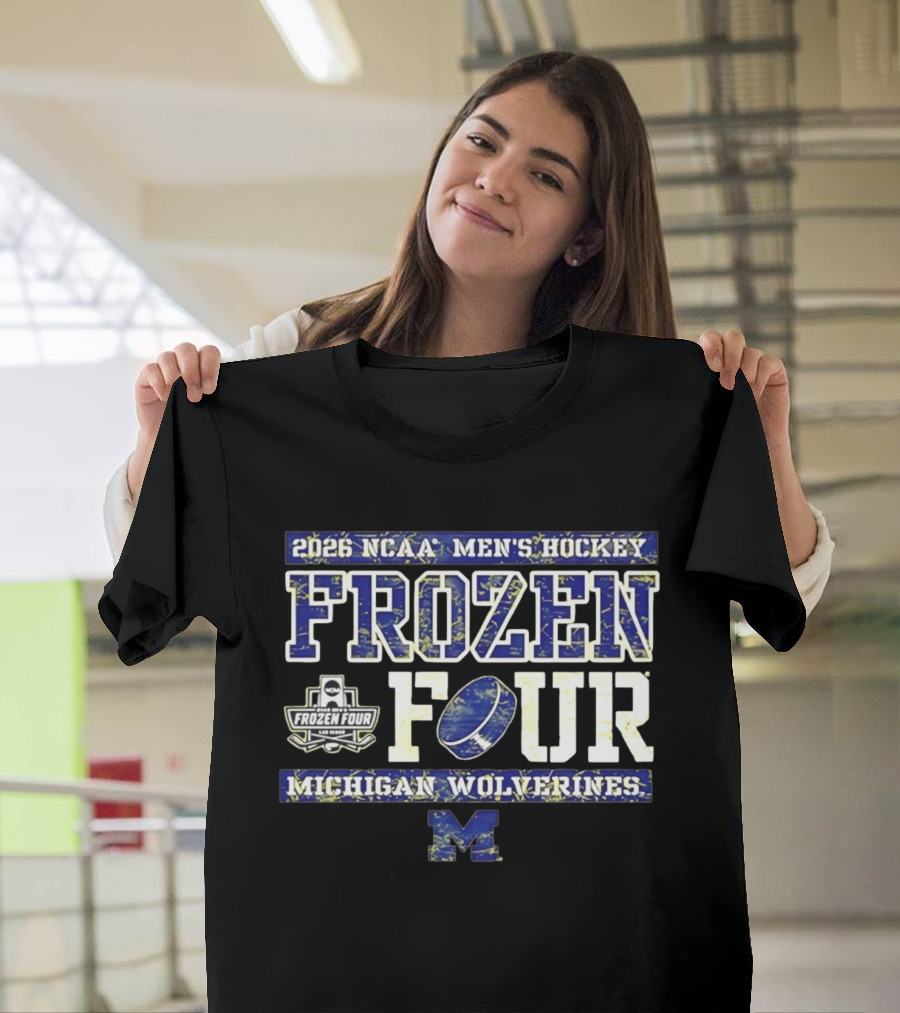 2026 NCAA Men's Hockey Frozen Four Michigan Wolverines T-Shirt