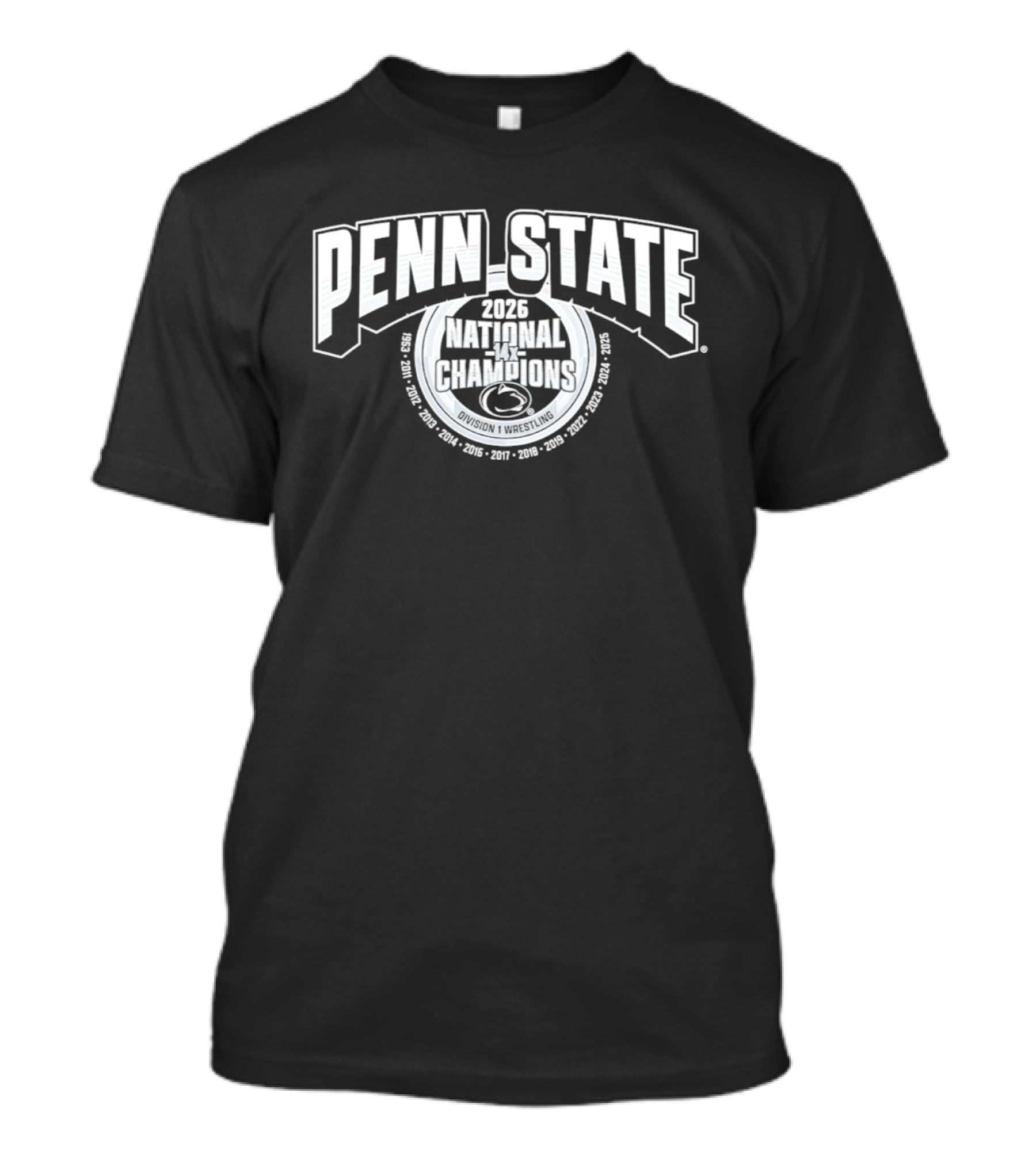 Penn State 2026 National Champions Wrestling 14X T-Shirt
