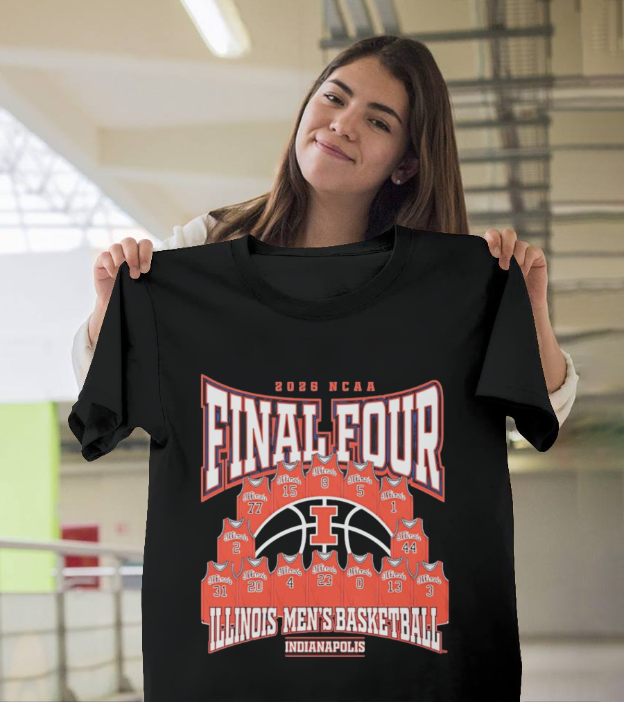 2026 NCAA Final Four Illinois Men's Basketball Indianapolis T-Shirt