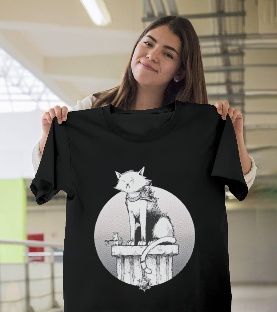 Unlikely Companions White Cat Armor Mouse Weapon Adventure T-Shirt