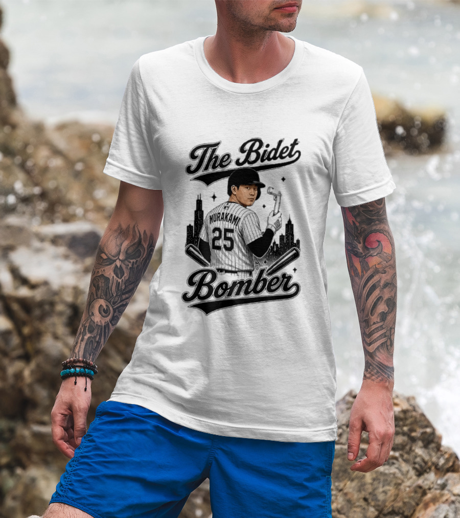 Murakami The Bidet Bomber 25 Baseball City Skyline T-Shirt