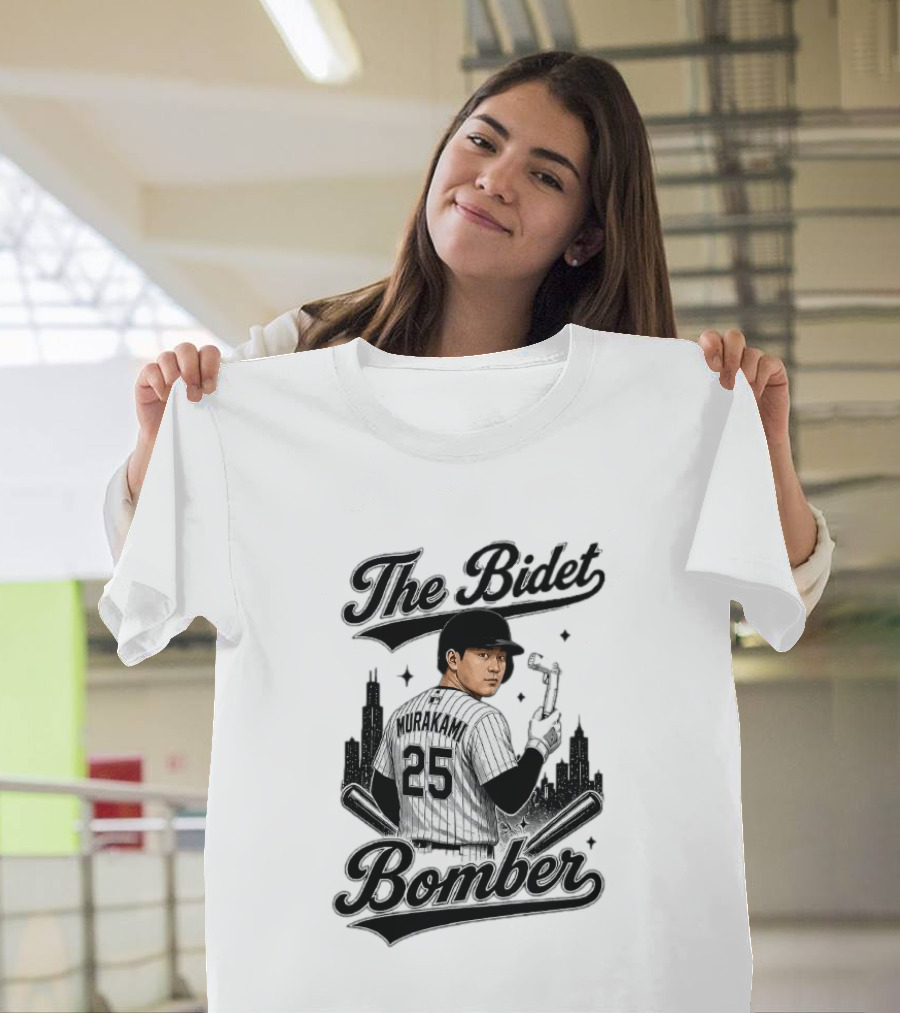 Murakami The Bidet Bomber 25 Baseball City Skyline T-Shirt