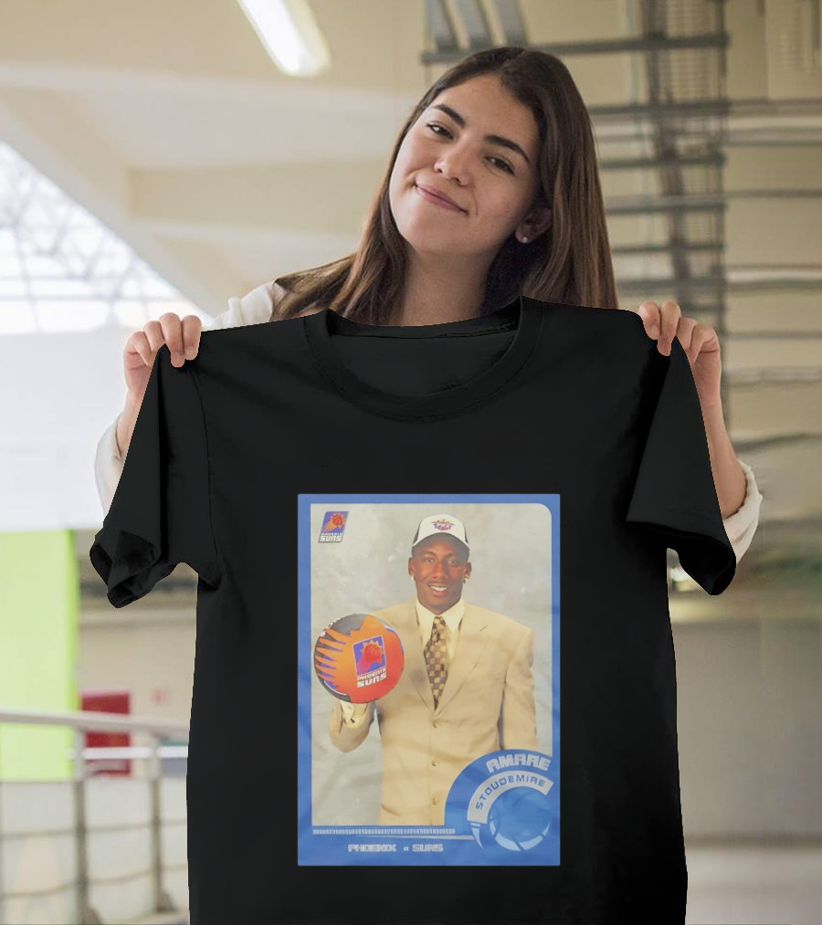 Amar'e Stoudemire Phoenix Suns Basketball Card 2002 Rookie NBA Trading Collectible T-Shirt