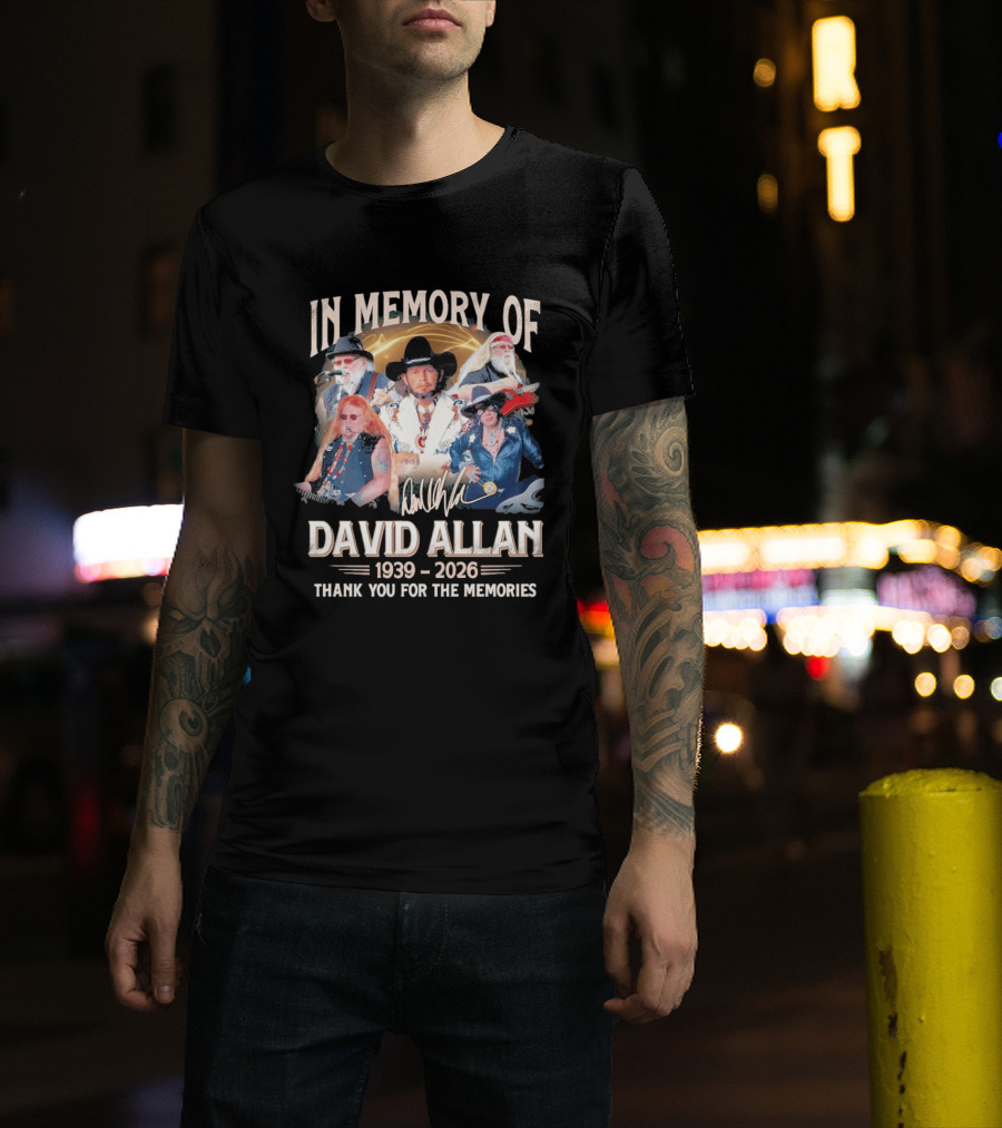 In Memory Of David Allan 1939 2026 Thank You For The Memories Musician T-Shirt