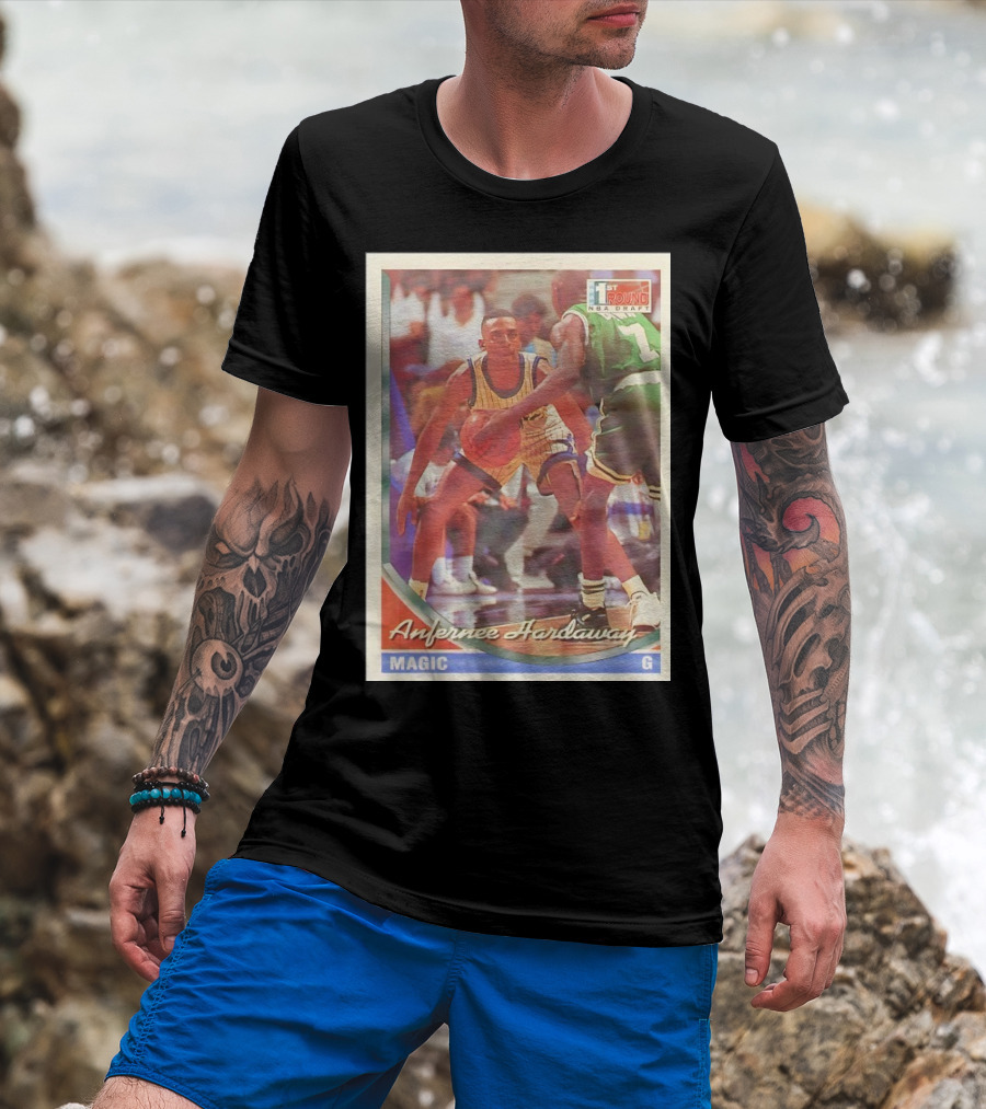 Anfernee Hardaway Magic G First Round NBA Draft 1993 Basketball Card T-Shirt
