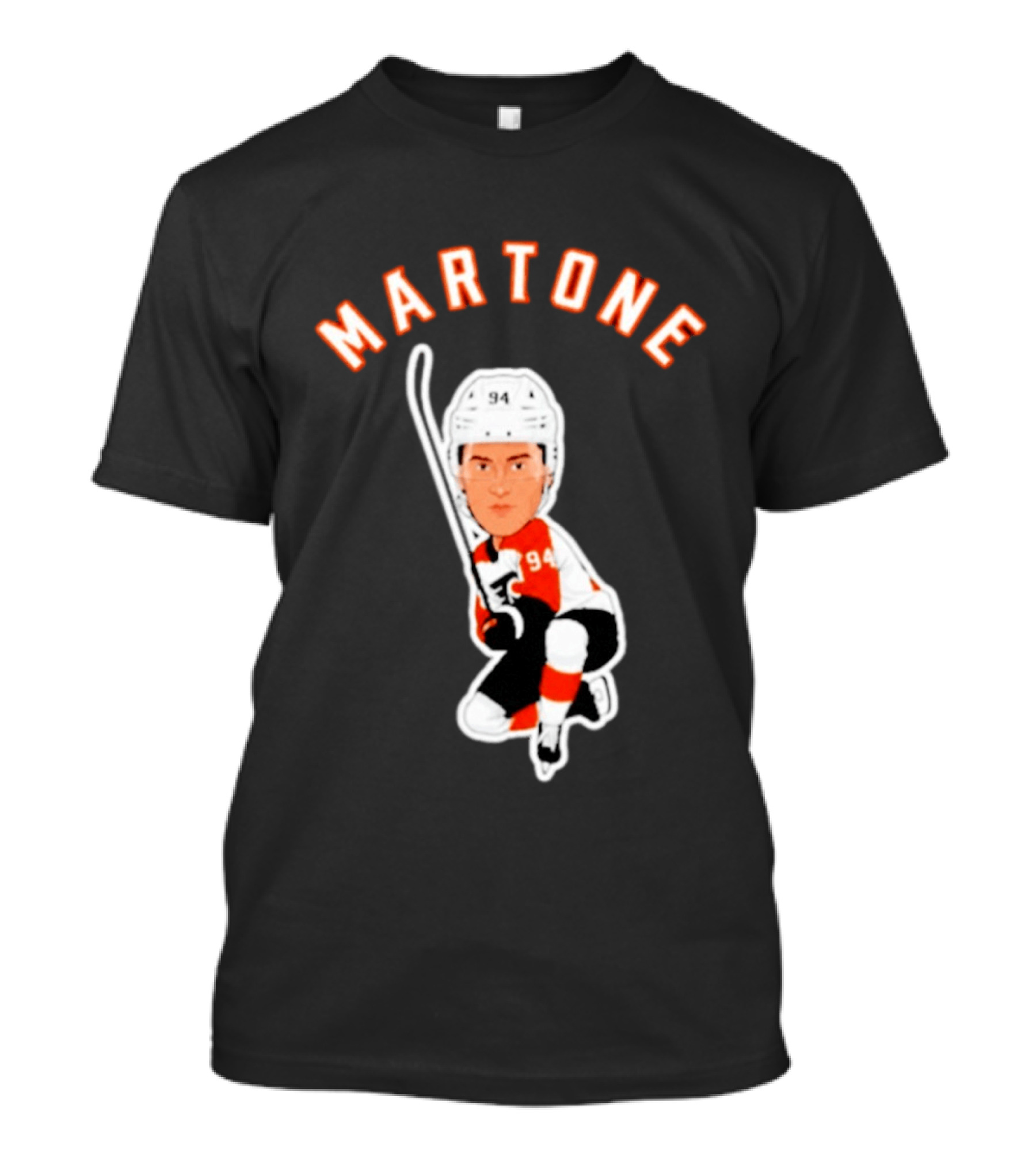 Philadelphia Flyers Porter Martone 94 Hockey Caricature T-Shirt