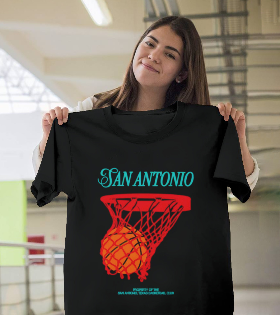 San Antonio Spurs Basketball Property Of The San Antonio Texas Basketball Club T-Shirt