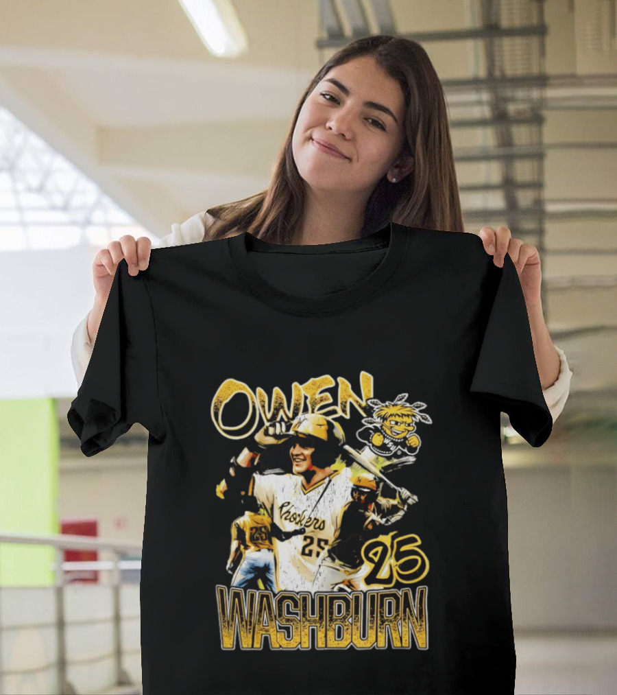Owen Washburn Wichita State Shockers Baseball Celebration 25 T-Shirt
