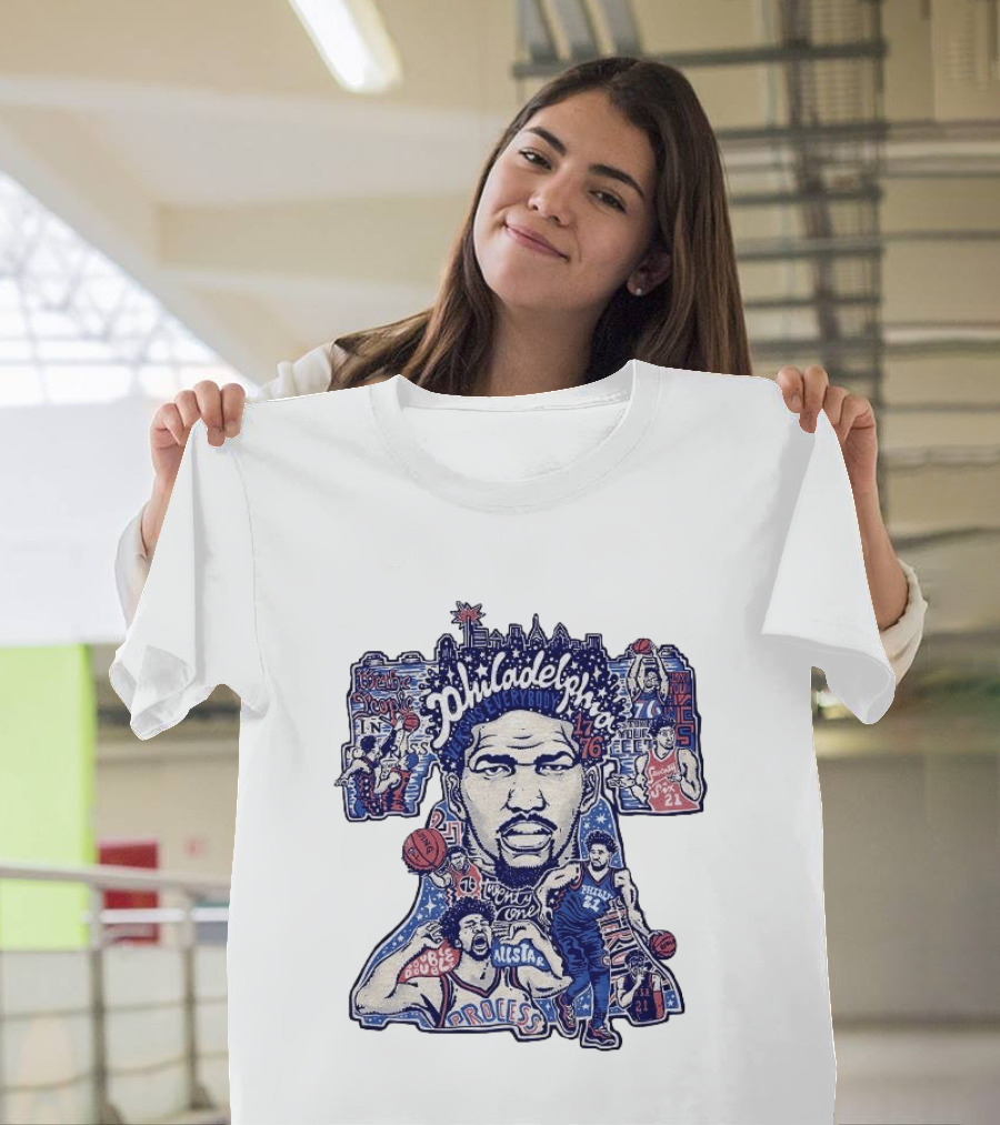 Joel Embiid Philadelphia Process Sixers All Star 21 Trust The Process T-Shirt