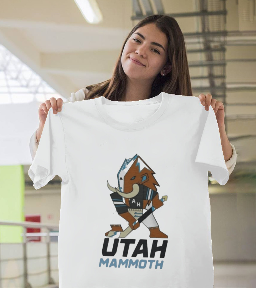 Lawson Crouse With Utah Mammoth Hockey Team T-Shirt