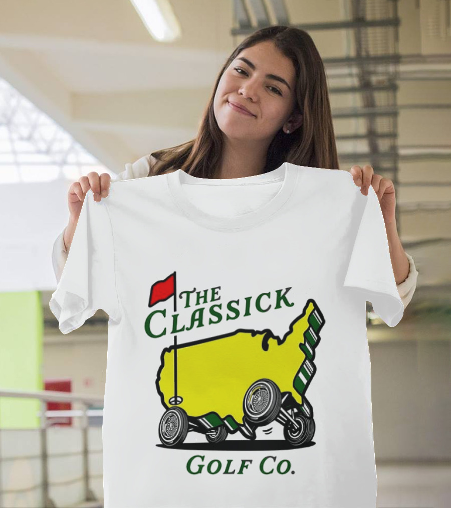The Classick Golf Co Masters USA Map Golf Cart T-Shirt