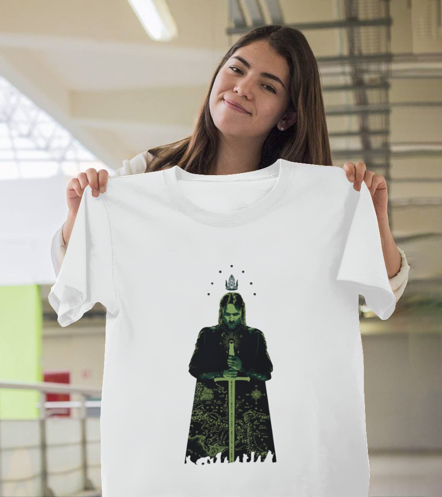 The Lord Of The Rings Aragorn Sword Map Middle Earth King T-Shirt