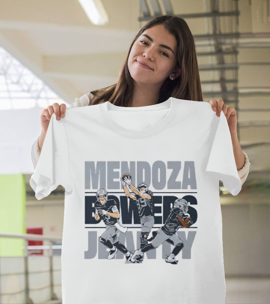 Mendoza Bowers Jerry Las Vegas Raiders Football T-Shirt