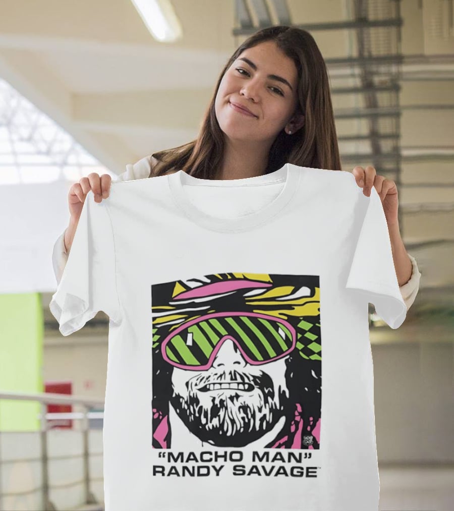Macho Man Randy Savage Retro Style Neon T-Shirt