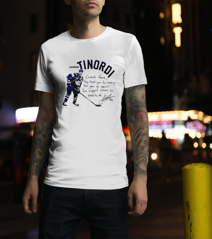 Syracuse Crunch Jarred Tinordi Fans Huge Thank You For Making This Year Special Your Support Means So Much T-Shirt