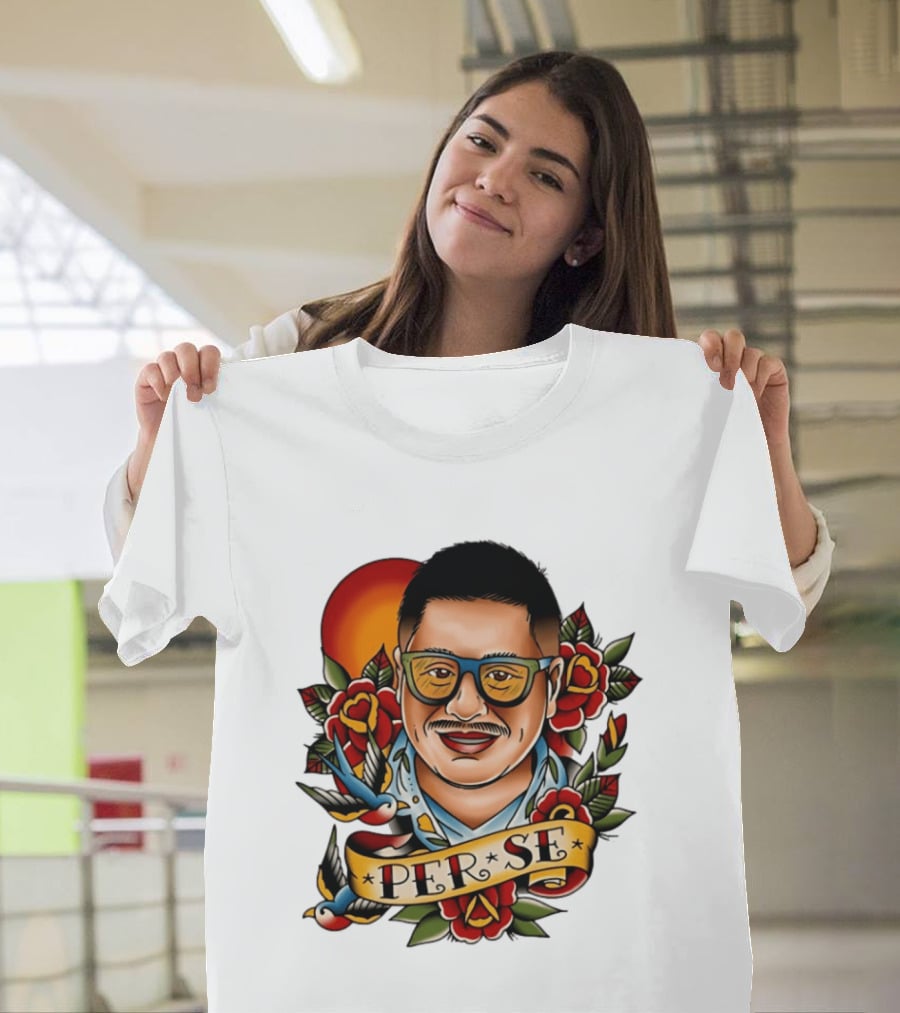 Per Se Old School Tattoo Roses Swallow T-Shirt