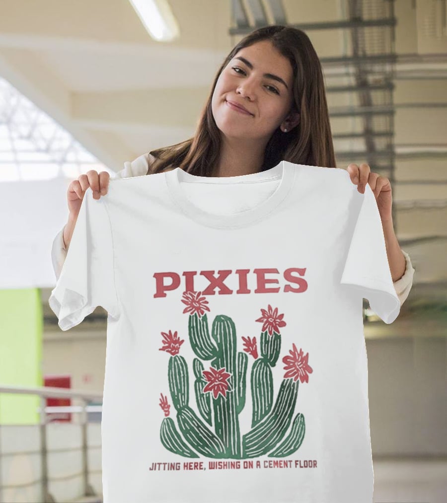 Pixies P40 Asia Tour 2026 Cactus Sitting Here Wishing On A Cement Floor T-Shirt